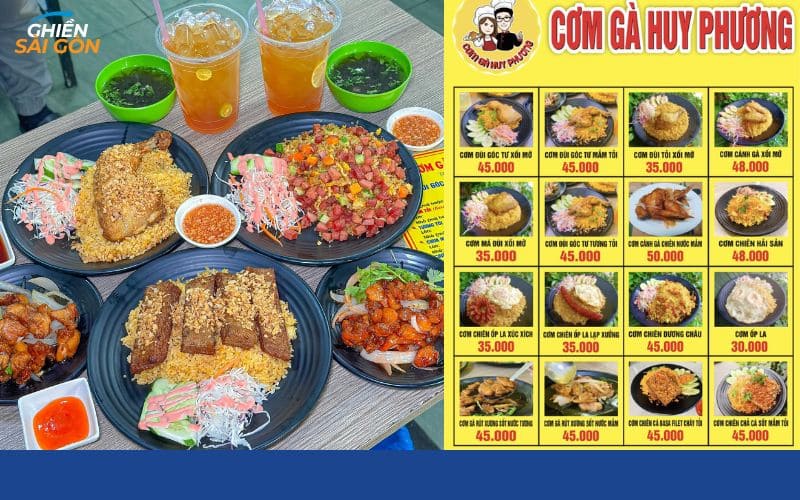 Review mới nhất về quán cơm gà Huy phương quận Tân Phú nổi tiếng 7 cơm gà huy phương
