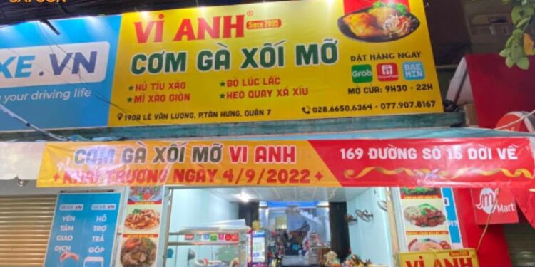 Review quán cơm gà xối mỡ Vi Anh siêu đắt khách tại quận 7 7 cơm gà xối mỡ vi anh
