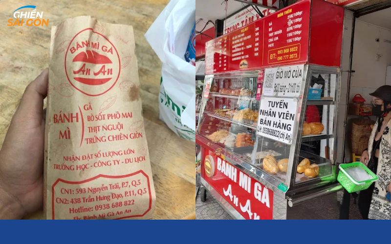Review mới nhất về tiệm bánh mì gà An An ngon, giá rẻ ở Quận 5 12 bánh mì gà an an