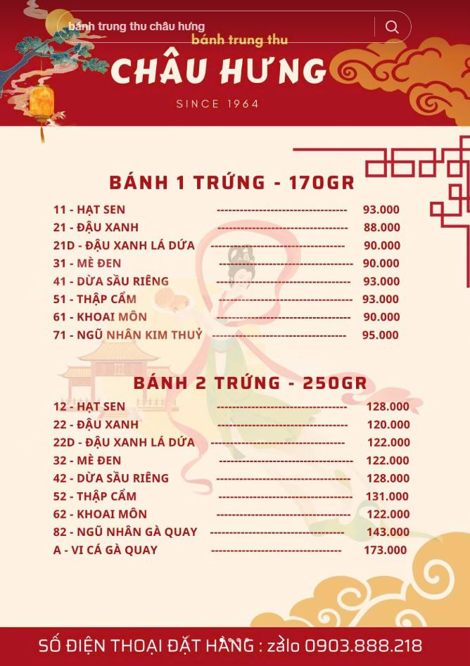 bánh trung thu châu hưng