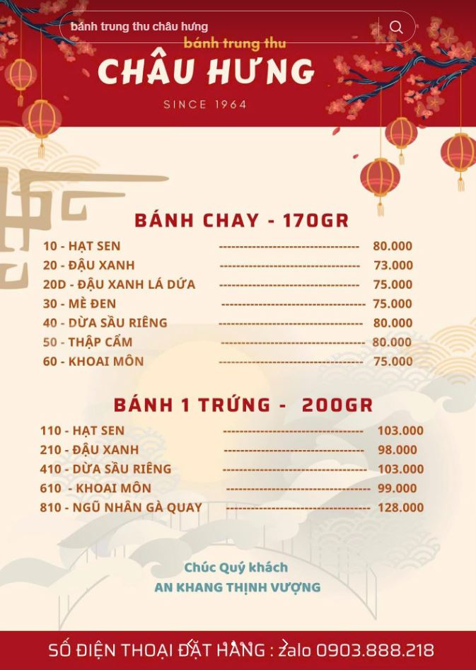 bánh trung thu châu hưng