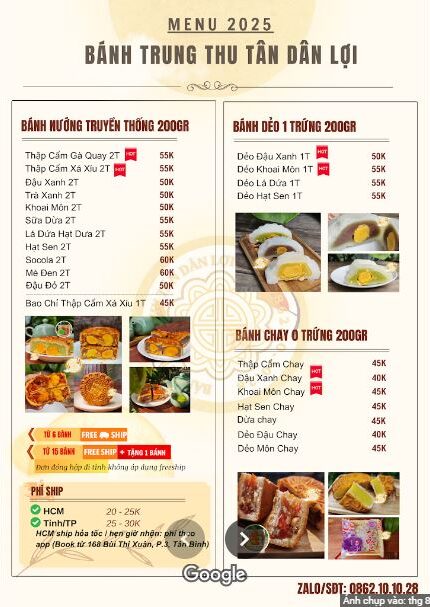 Review mới nhất về tiệm bánh trung thu Tân Dân Lợi ở Sài Gòn 10 bánh trung thu tân dân lợi