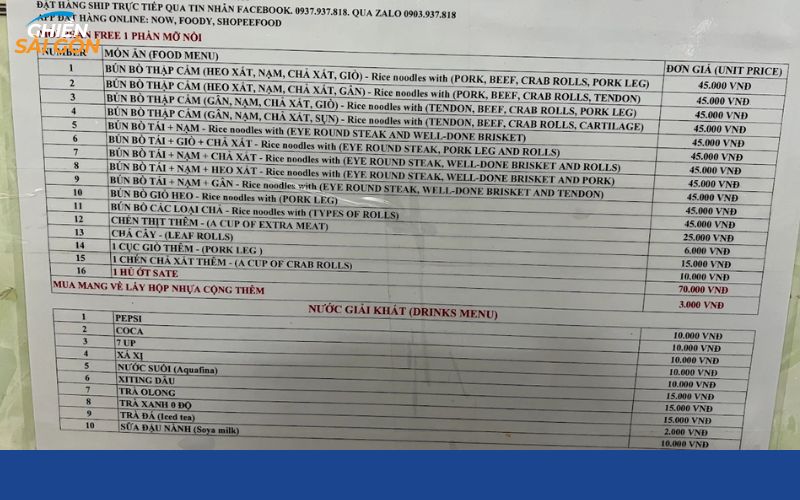 Review mới nhất về quán Bún Bò Cô Như hấp dẫn với mỡ nổi béo ngậy 10 bún bò cô như
