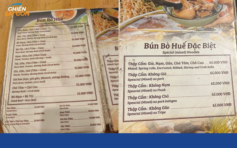 Review mới nhất về quán Bún Bò Gánh nổi tiếng không nên bỏ lỡ 10 bún bò gánh