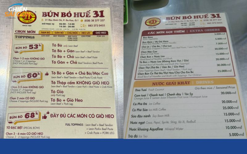 Review quán bún bò Huế 31 tồn tại gần 4 thập kỷ giữa lòng Sài Gòn 10 bún bò huế 31