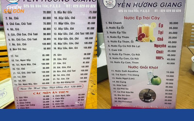 Review mới nhất về quán Bún Bò Huế Yến Hương Giang tại Quận 3 10 bún bò huế yến hương giang