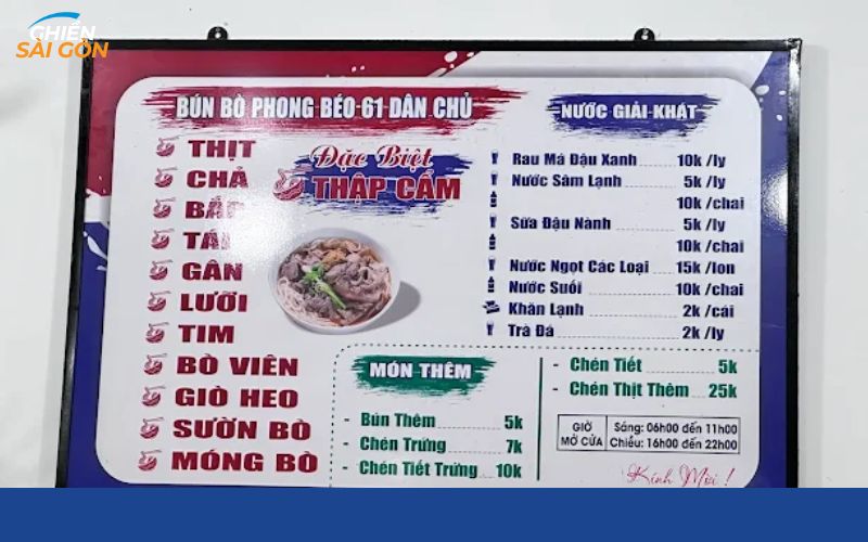 bún bò phong béo