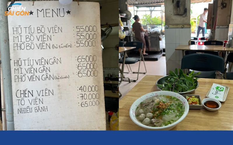 hủ tiếu bò viên lý chính thắng