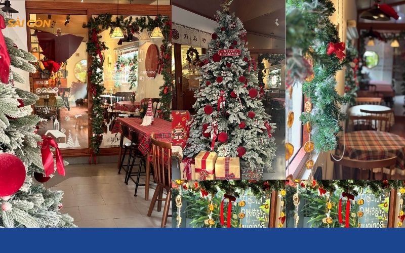 quán cafe trang trí noel ở sài gòn