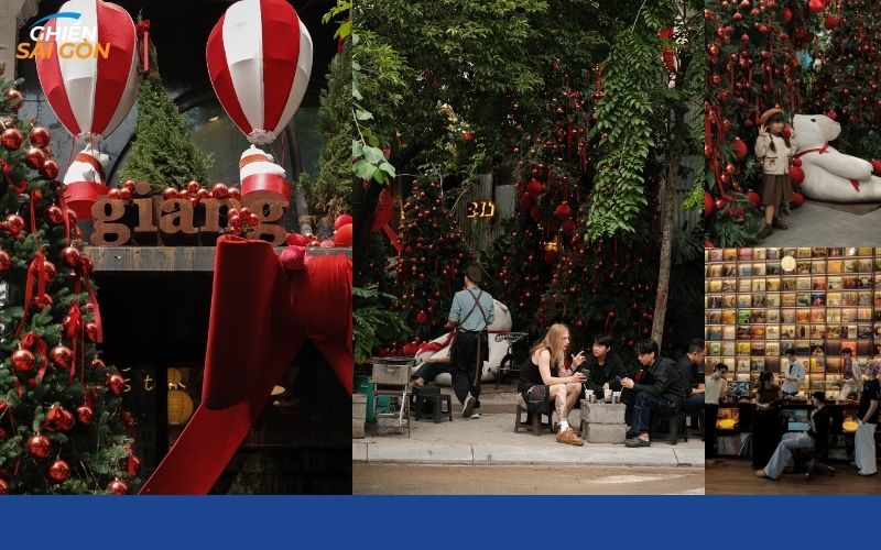 quán cafe trang trí noel ở sài gòn