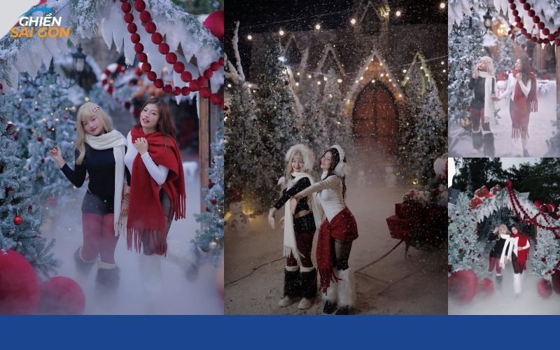 quán cafe trang trí noel ở sài gòn