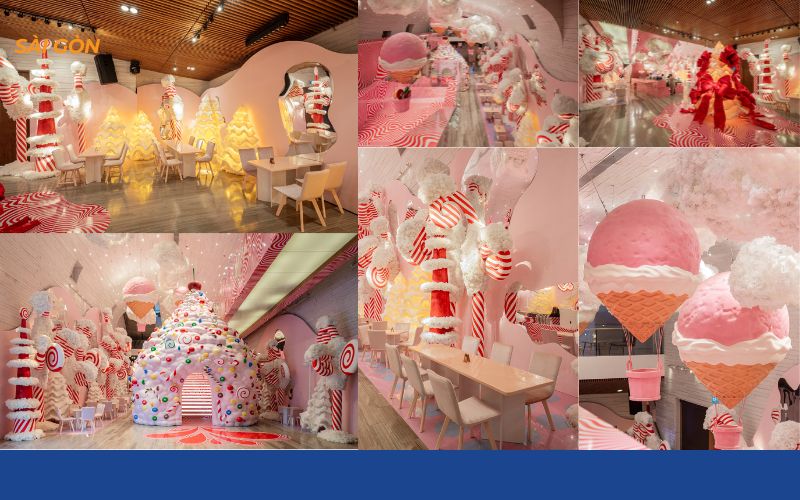 quán cafe trang trí noel ở sài gòn