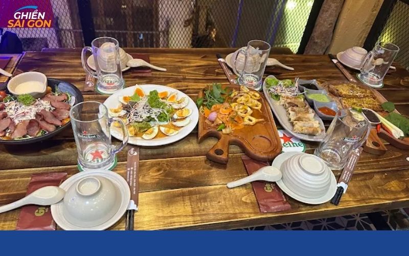 ghiền mồi bén & bia