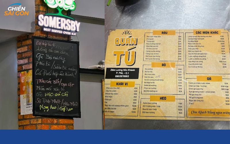 quán tú - nhậu bình dân