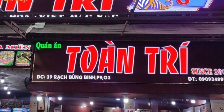 quán ăn toàn trí quận 3