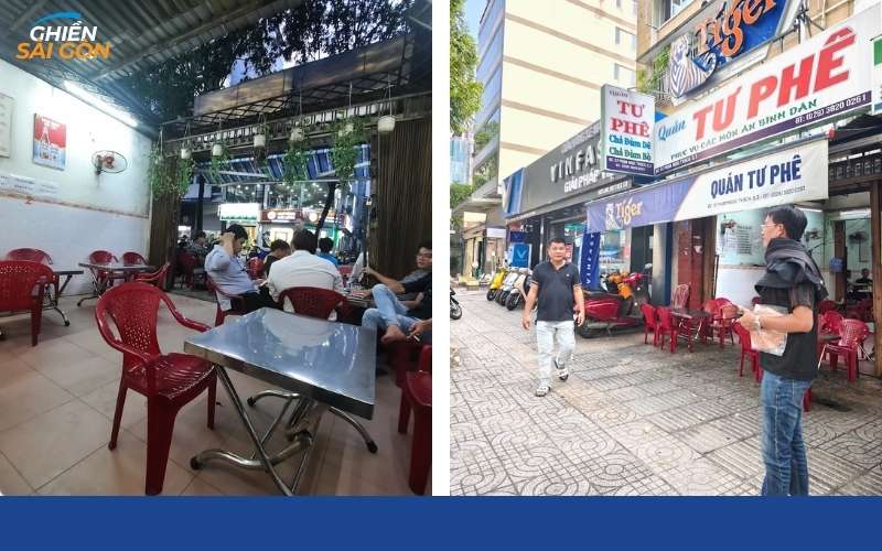 Quán Tư Phê Quán nhậu phục vụ các món bình dân, giá rẻ 8 quán tư phê