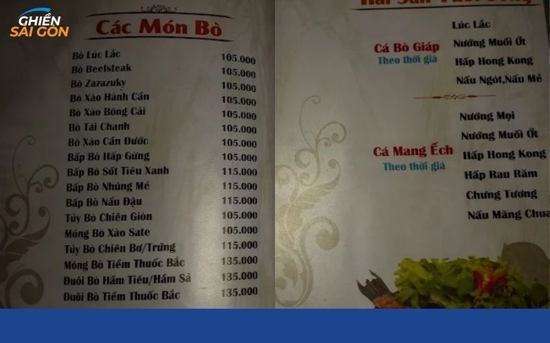 ẩm thực sân vườn sông thương