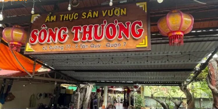 ẩm thực sân vườn sông thương