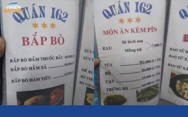 Quán 162 Hậu Giang quán nhậu bình dân ở Quận 6 Sài Gòn 14 quán 162