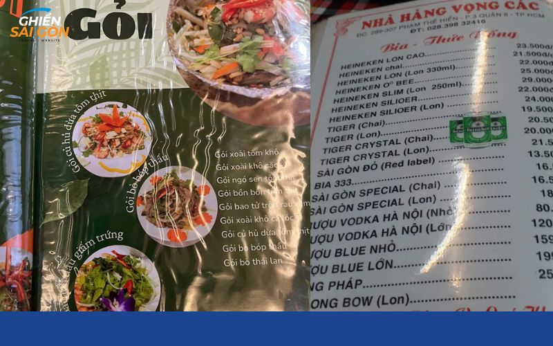 Quán ăn Vọng Các Quận 8 rộng rãi, món ngon thích hợp tụ họp bạn bè 9 quán ăn vọng các quận 8