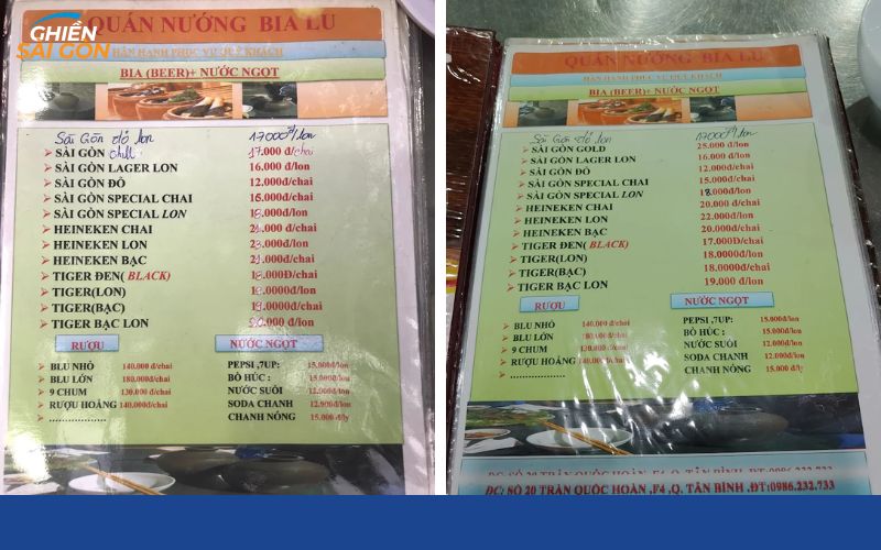Quán nướng Bia Lu thưởng thức bằng lu sành độc đáo gần sân bay 10 quán nướng bia lu