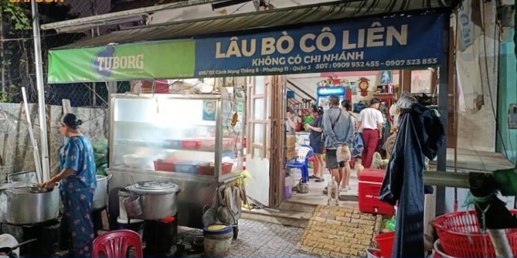 lẩu bò cô liên
