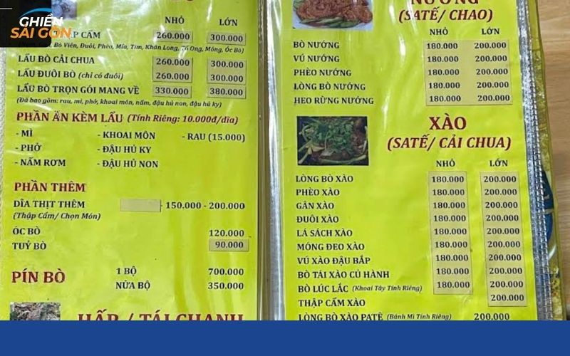 lẩu bò cô thảo hồ thị kỷ