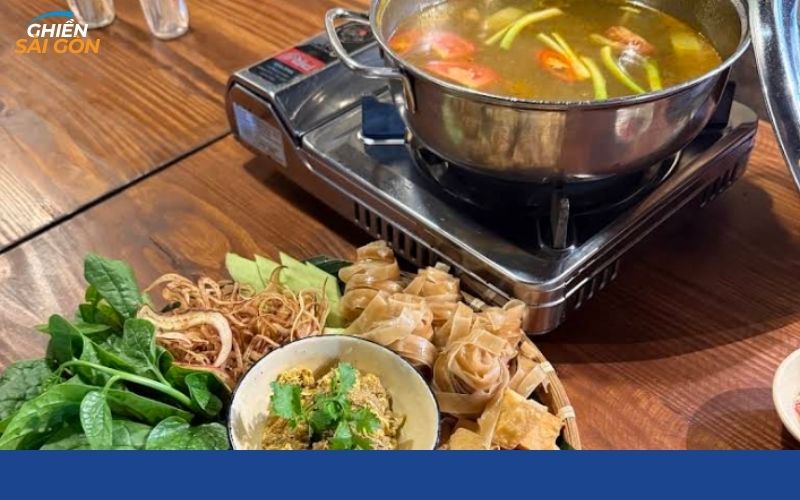 lẩu bò khu nhà cháy