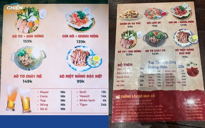 lẩu bò nhà gỗ lý thái tổ